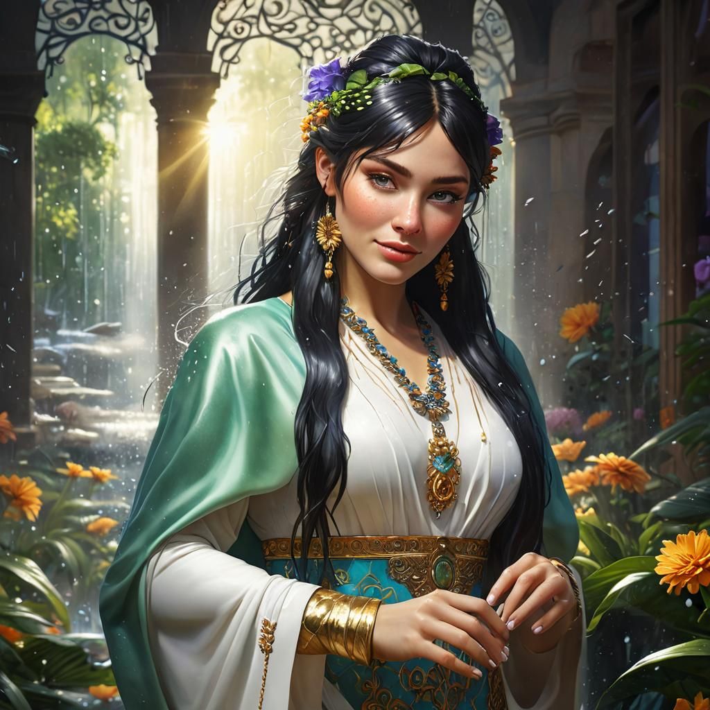 Joyous Woman Dancing in Summer Rain: Dreamworks Animation