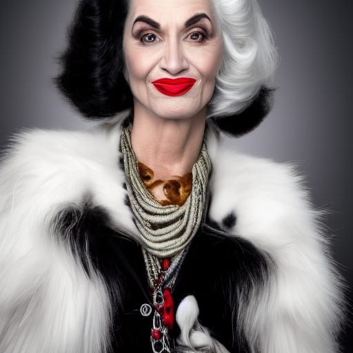 Professional Portrait of Cruella in Sharp Focus