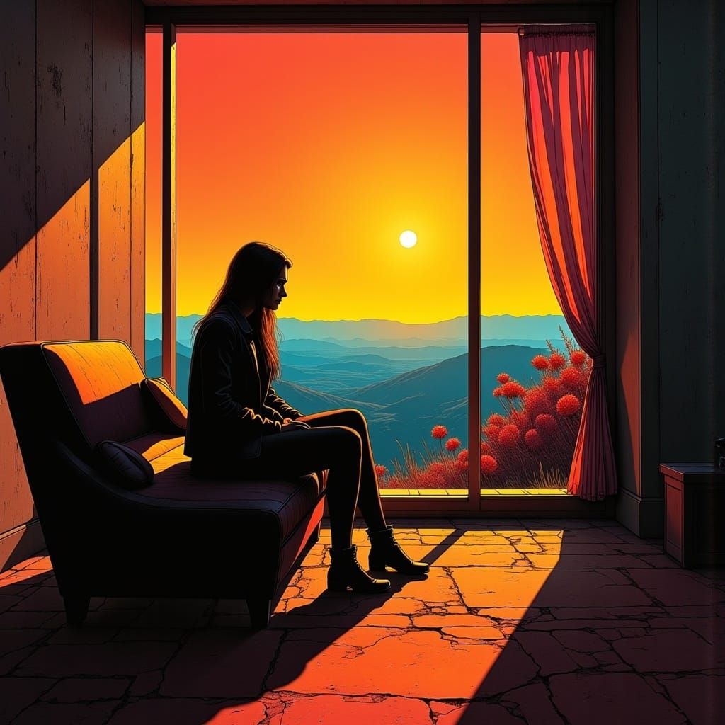 Golden Hour Serenity: A Romanticized Vision