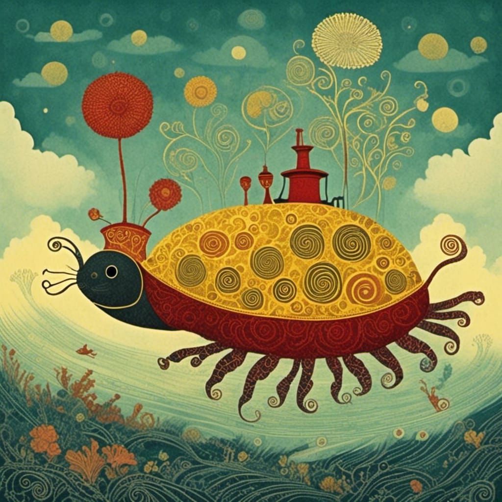 Yellow Submarine AI Generated Image