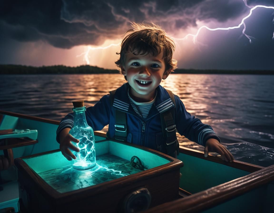 Child Sailor Captures Lightning in a Bottle