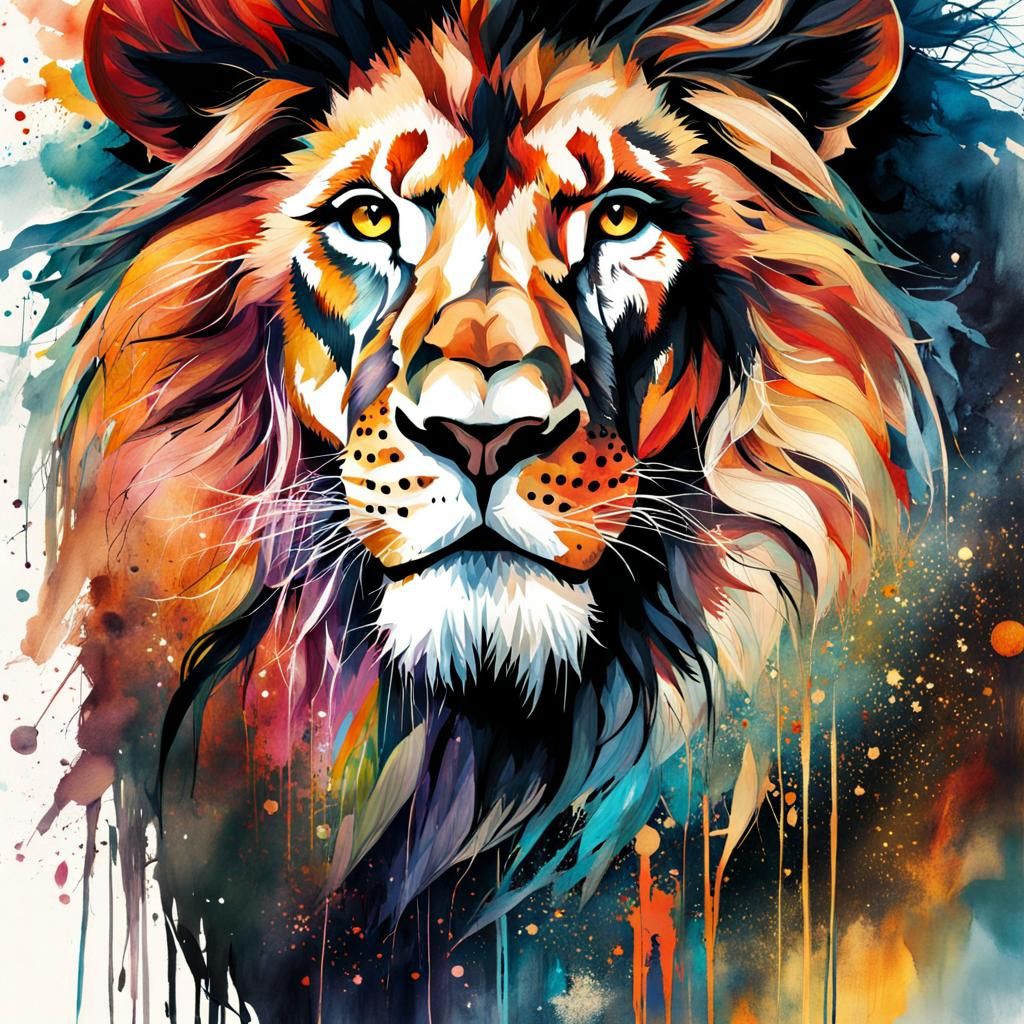 Lion, Witch, Wardrobe: Digital Watercolor Masterpiece