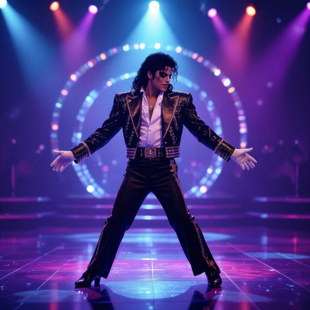 Michael Jackson Moonwalk in Futuristic Music Video
