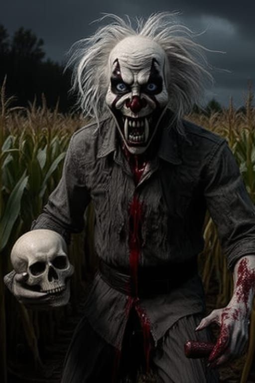 Horrifying Undead Scarecrow Charges Through Corn Maze