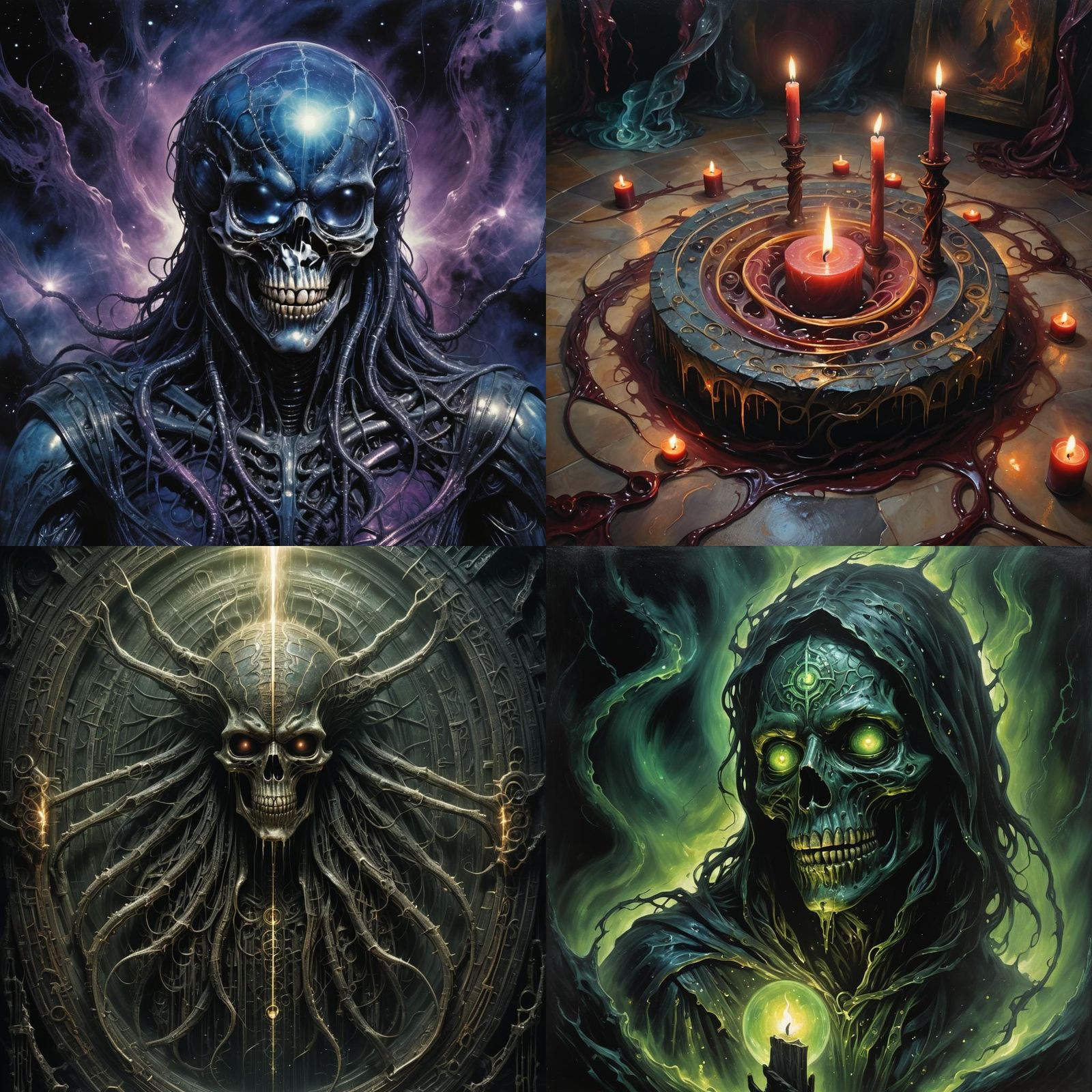 Cursed Cosmic Object with Dark Aura