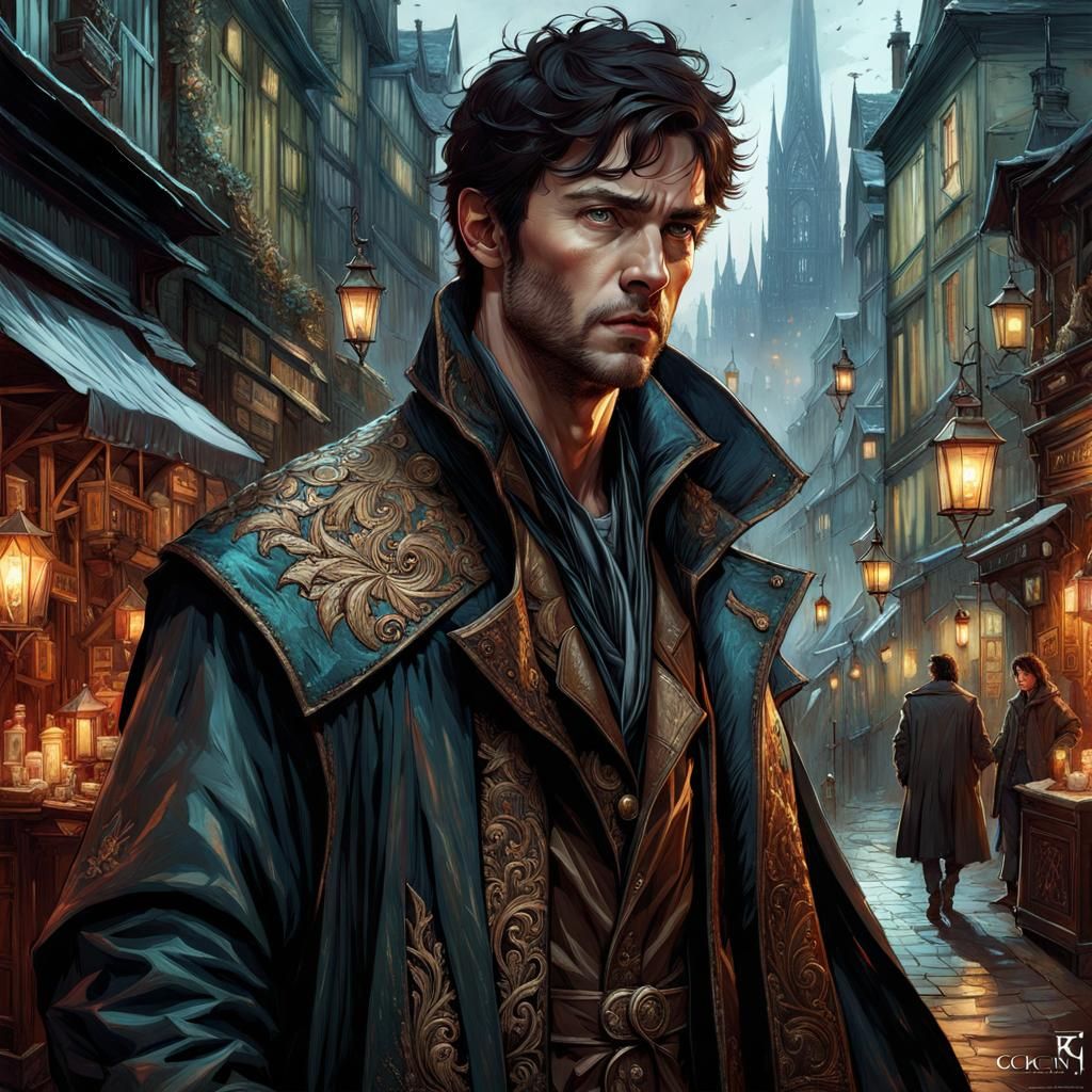 Young Harry Dresden Portrait in Ultra-Detailed Style