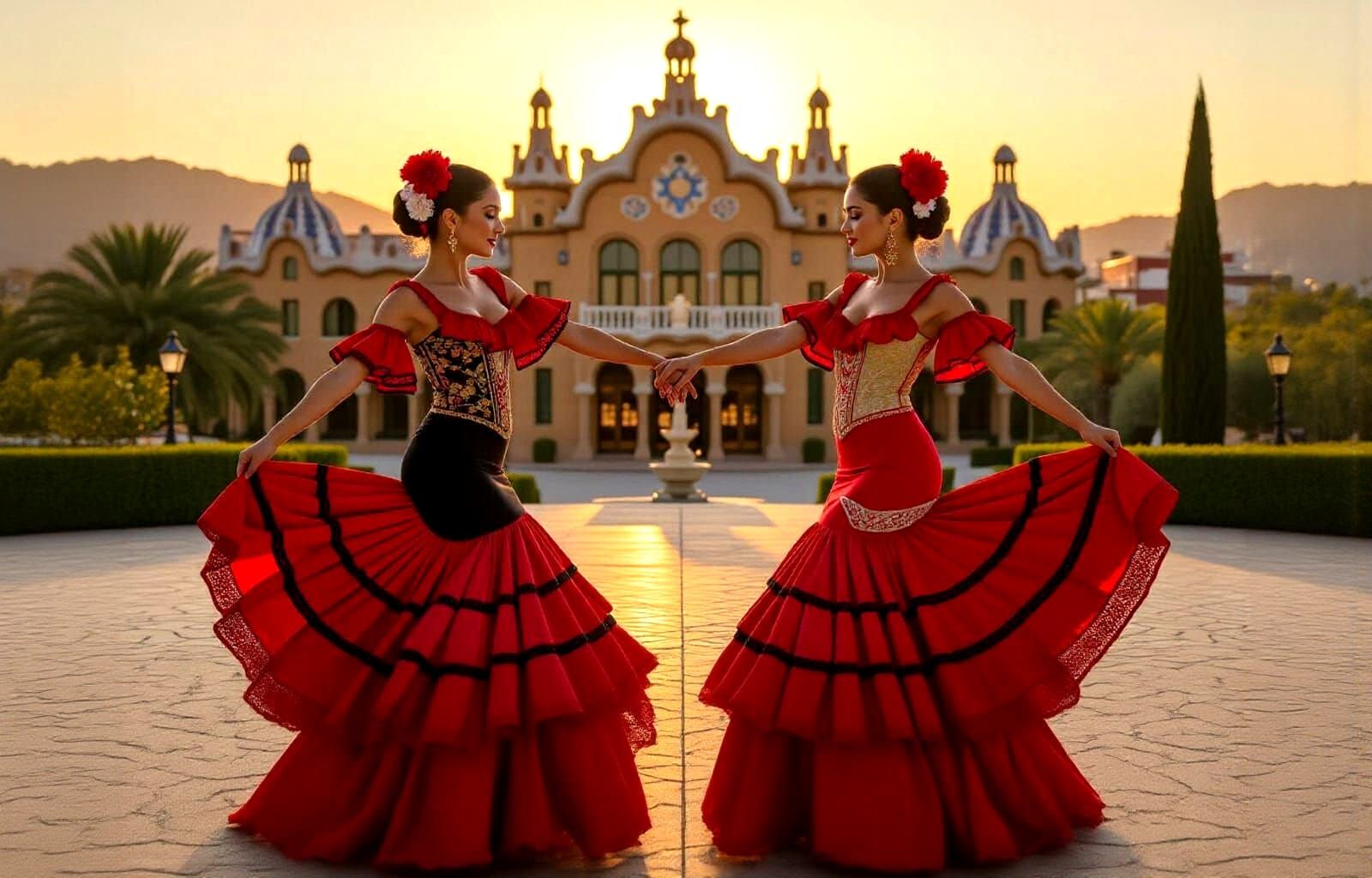 Flamenco Dancers at Casa Vicens: Mucha Style