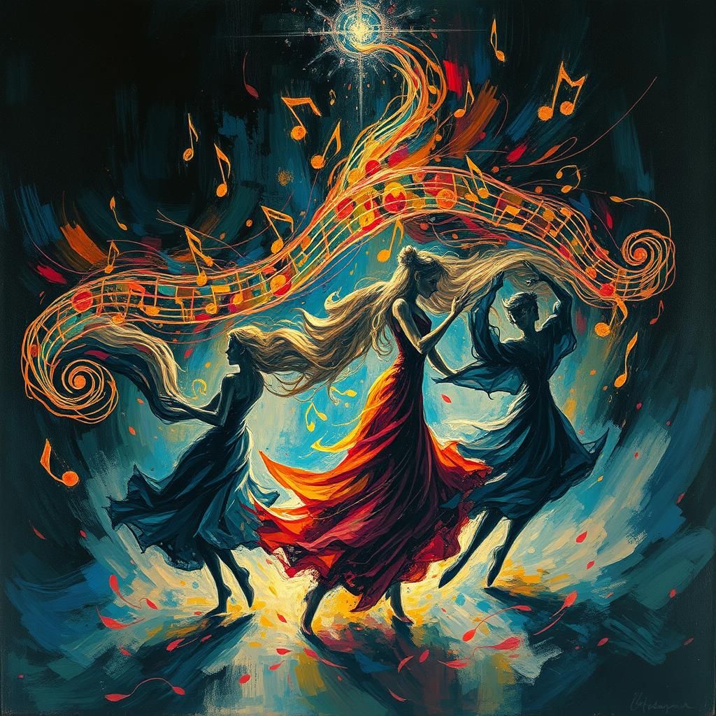 Mystical Dance of Music in Expressive Abstraction