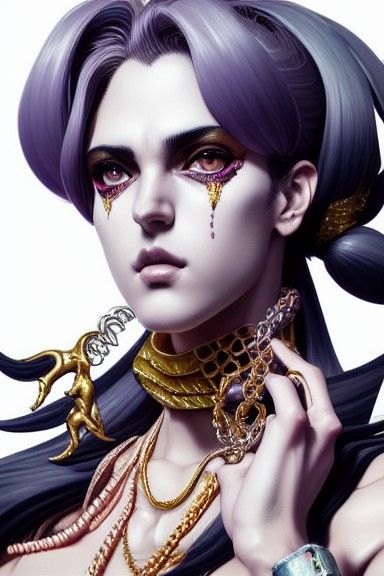 Detailed JoJo Character Portrait in Artgerm Style