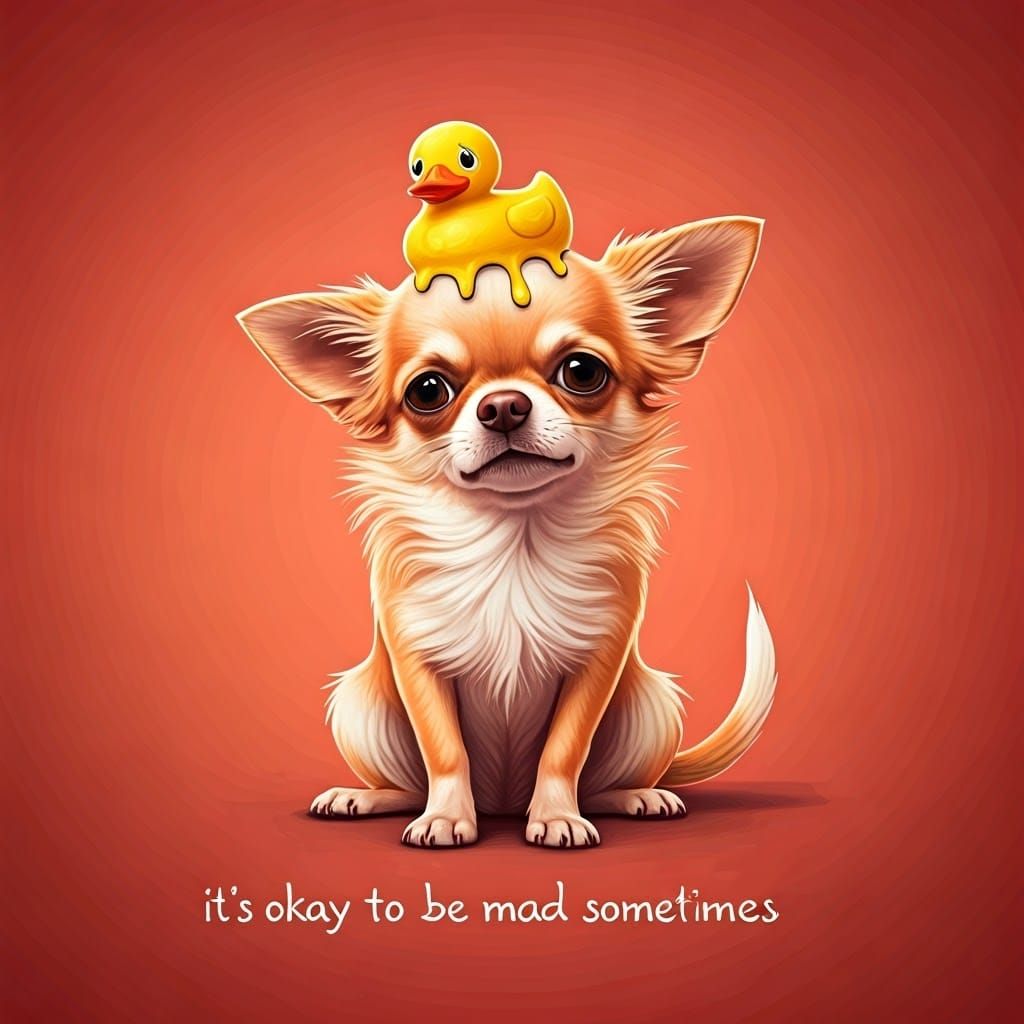 Whimsical Chihuahua Finds Comfort in Quirky Rubber Ducky