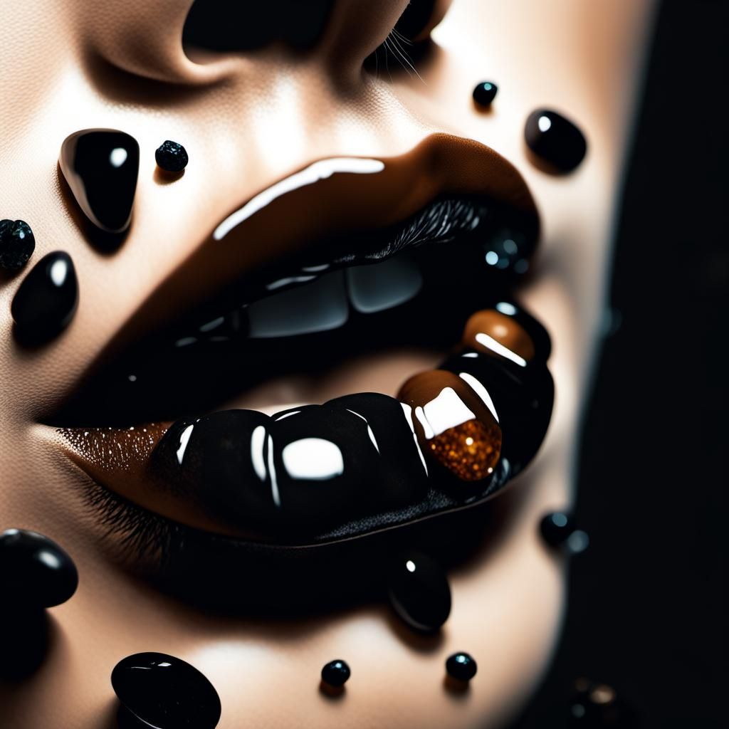 Abstract Graffiti Art with Black and Brown Elements