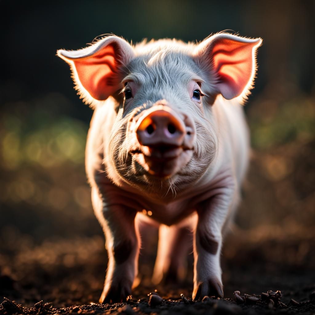 Hyperrealistic Pig with Intricate Details