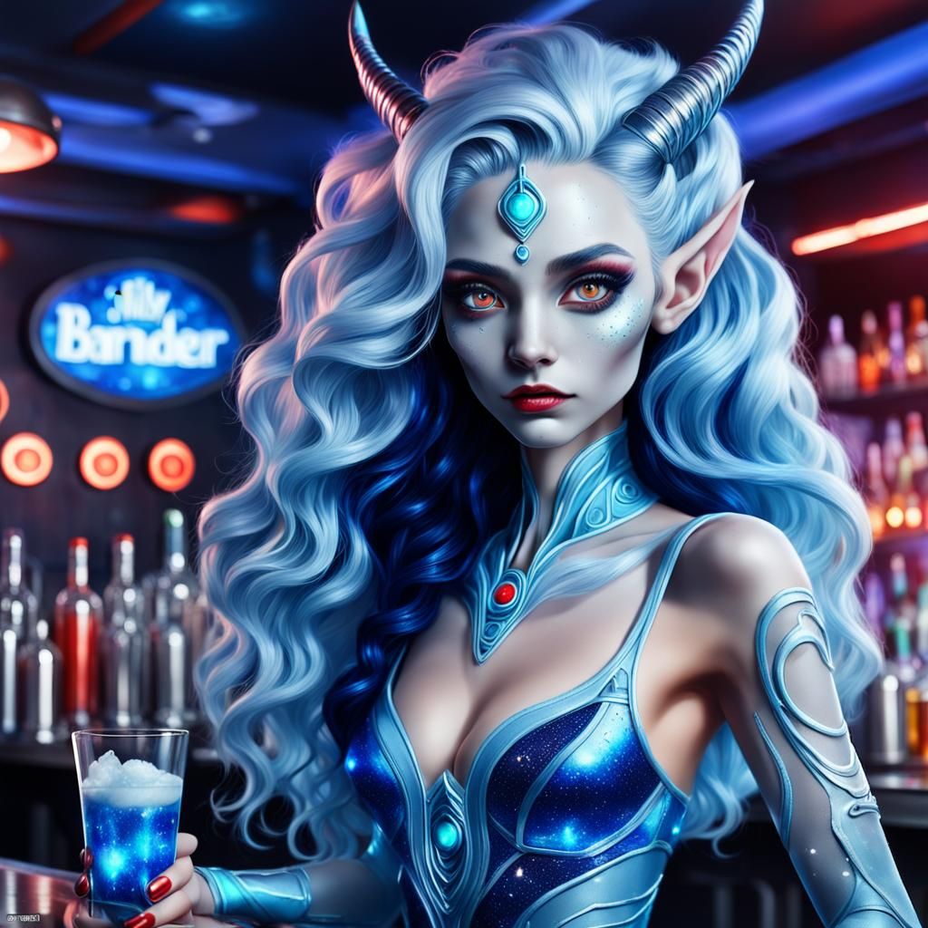 Alien Bartender in Milky Way Nightclub