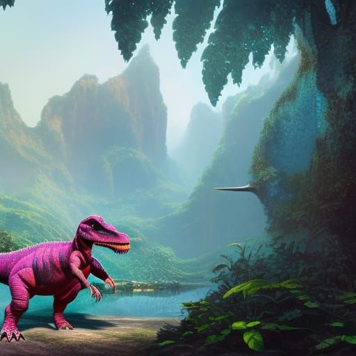 Dinosaur Princess in Detailed Fantasy Art