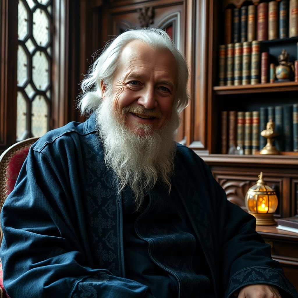 Portrait of John Lithgow as Albus Dumbledore