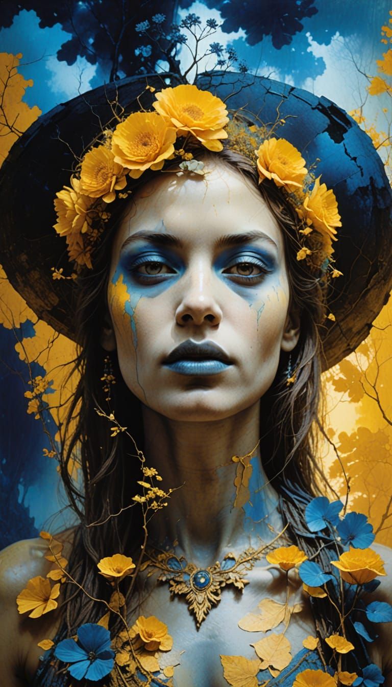 Surreal Lakeside Scene in Hyperrealistic Style