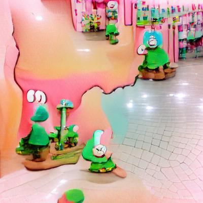 Cartoon Amusement Park Entrance to Fantasy Land