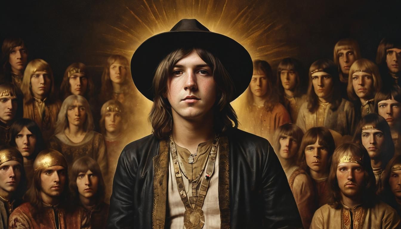 Gram Parsons Portrait in Historical Art Style