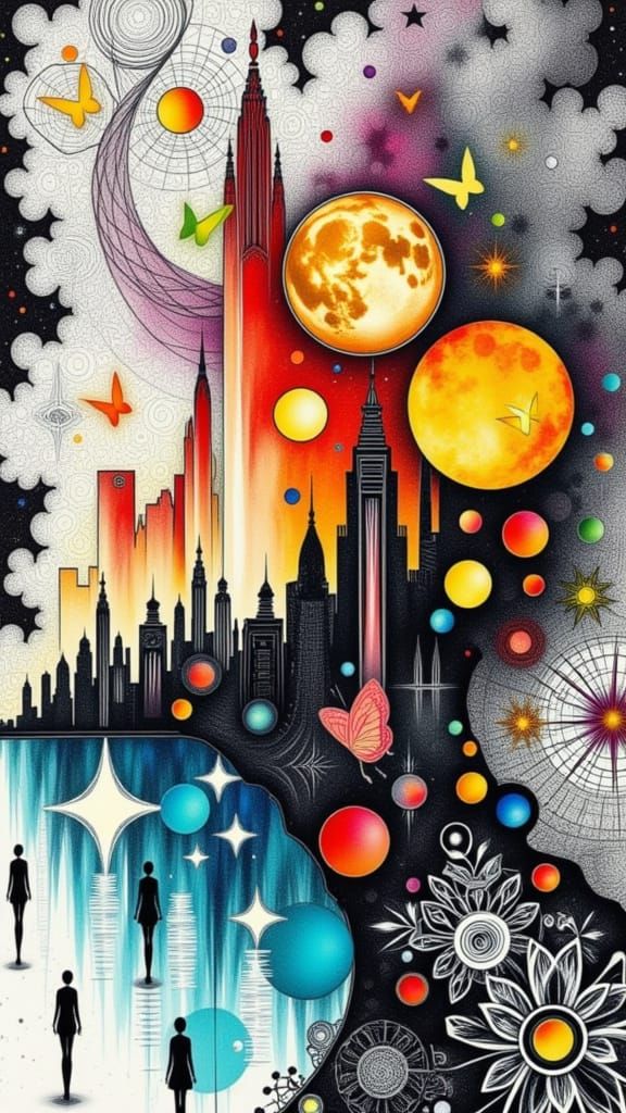 <lora:Illustra:1.0> <lora:Draw Me A Cityscape:1.0> Spectral ...