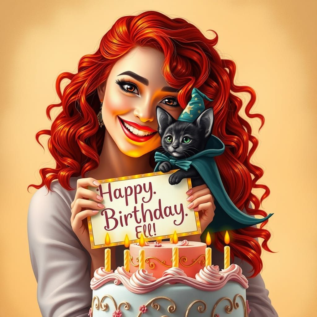 Joyful Birthday Celebration in Vibrant Whimsy