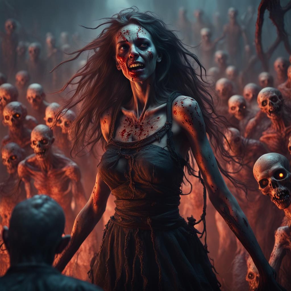 Banshee Raises Zombie Army: Fantasy Concept Art
