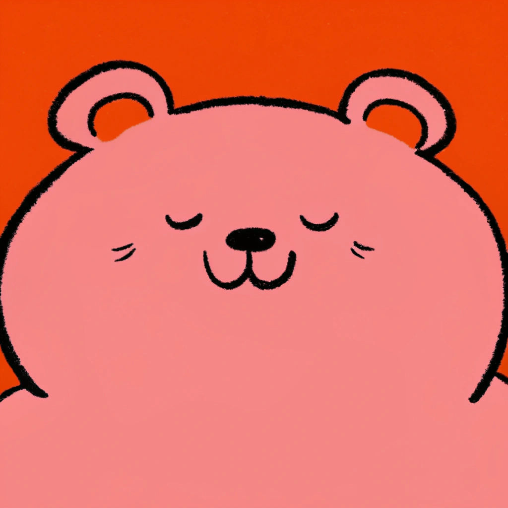 Happy Obese Kodiak Bear Close-up Portrait