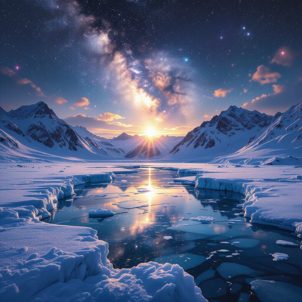 Icy Valley Civilization Illuminated by Distant Star