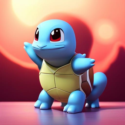 Squirtle: Pixar-Style 3D Digital Art