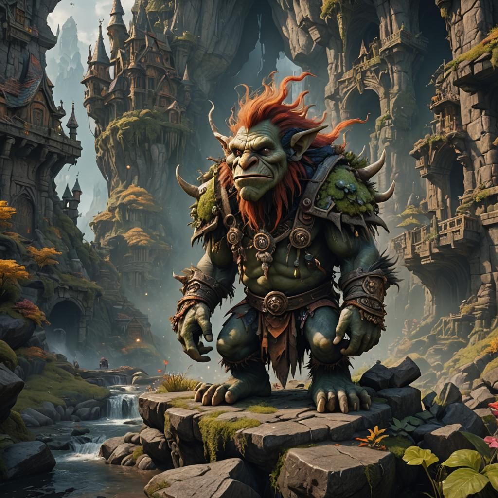 Fantastical Troll Matte Painting in Deep Color