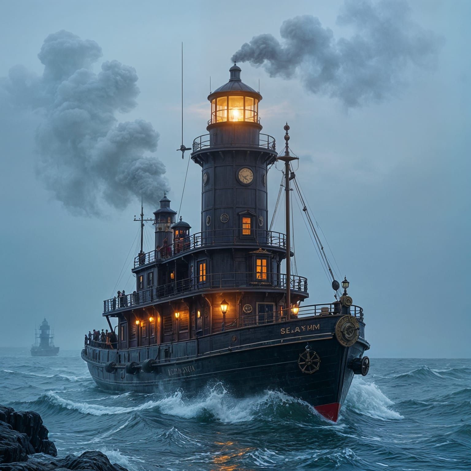 Steaming the rough seas with a warning
