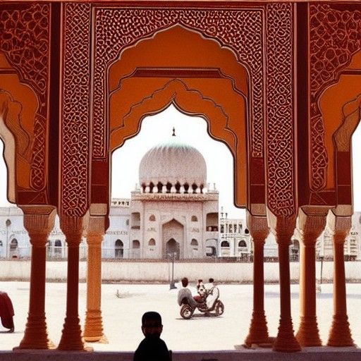 Charminar in Wes Anderson Style