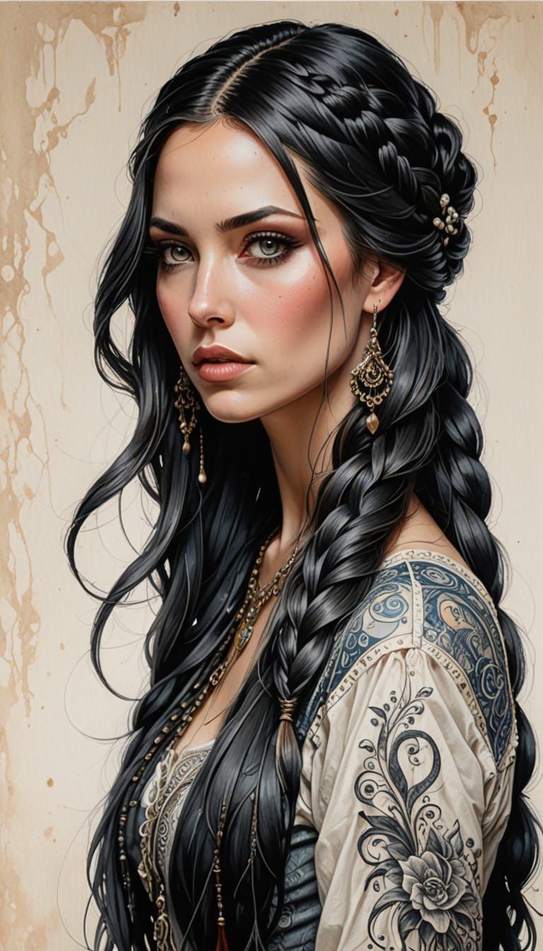 Surreal Female Artist in Maximalist Style