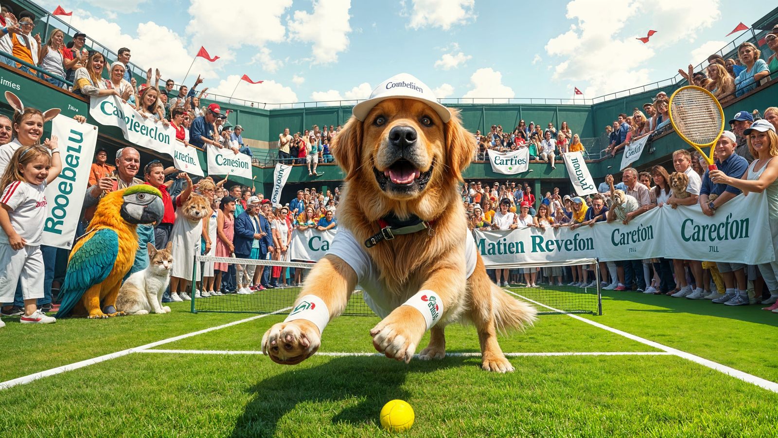 Golden Retriever Tennis Star at Wimbledon
