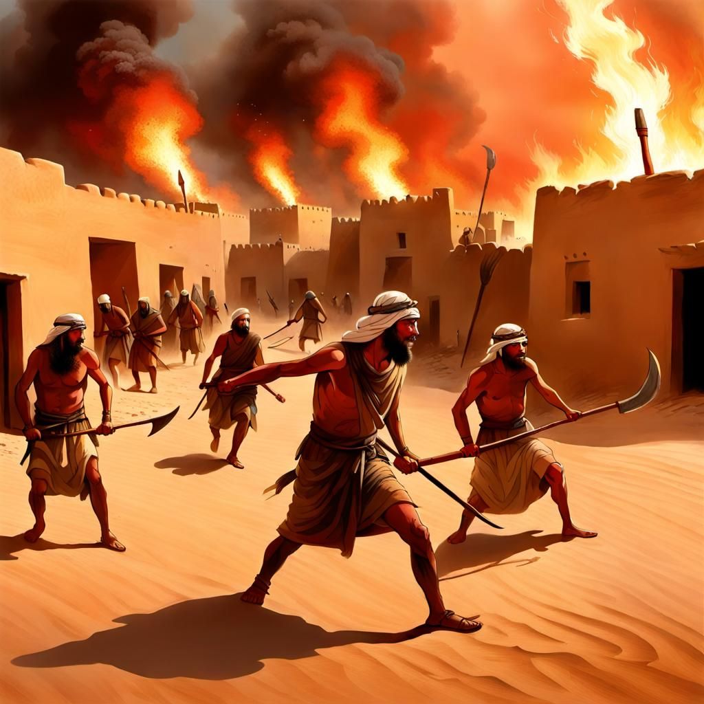 Bronze Age Peasants Invade Desert Town with Fire