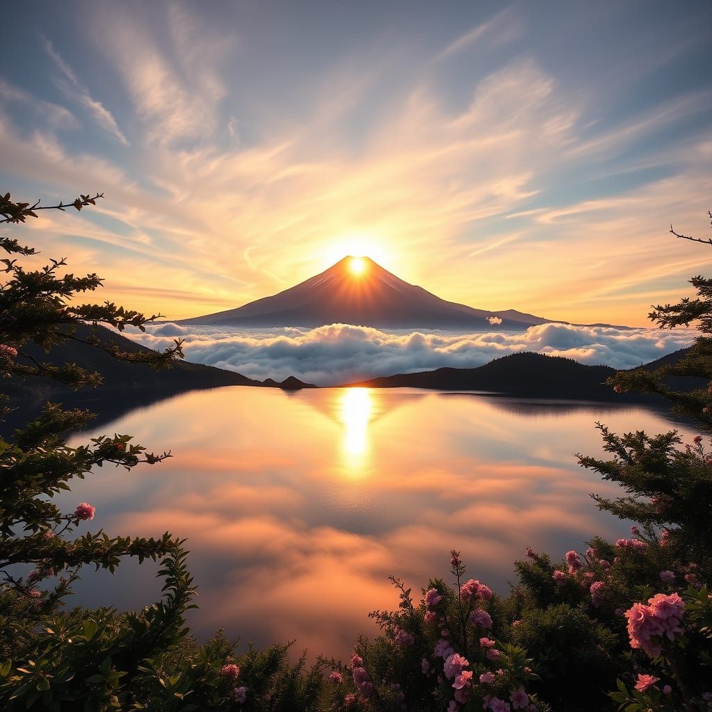 Mount Fuji at Sunrise: Golden Hour & Cloud Sea