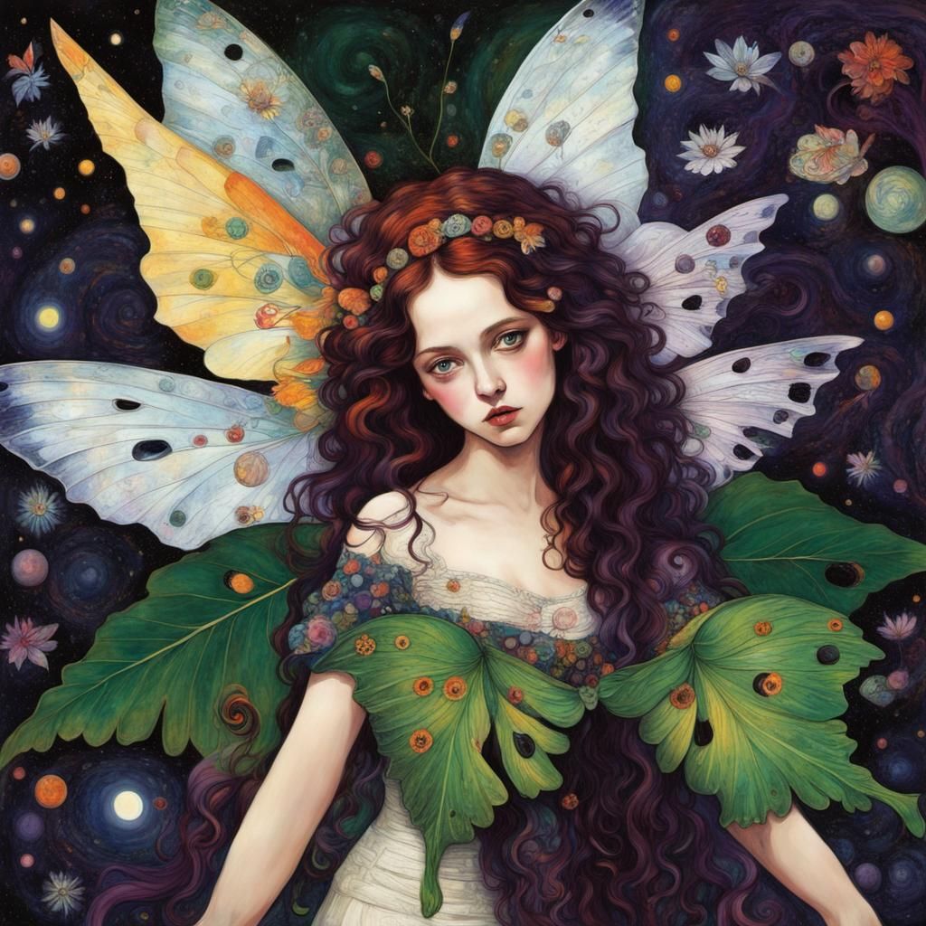 Mystical Butterfly: Intricate Psychedelic Bohemian Art