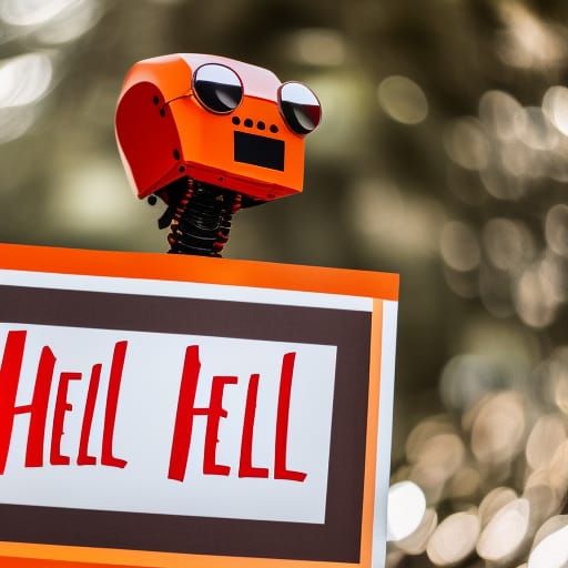 Robot Devil Portrays Hellish Scene in Stunning Professional...