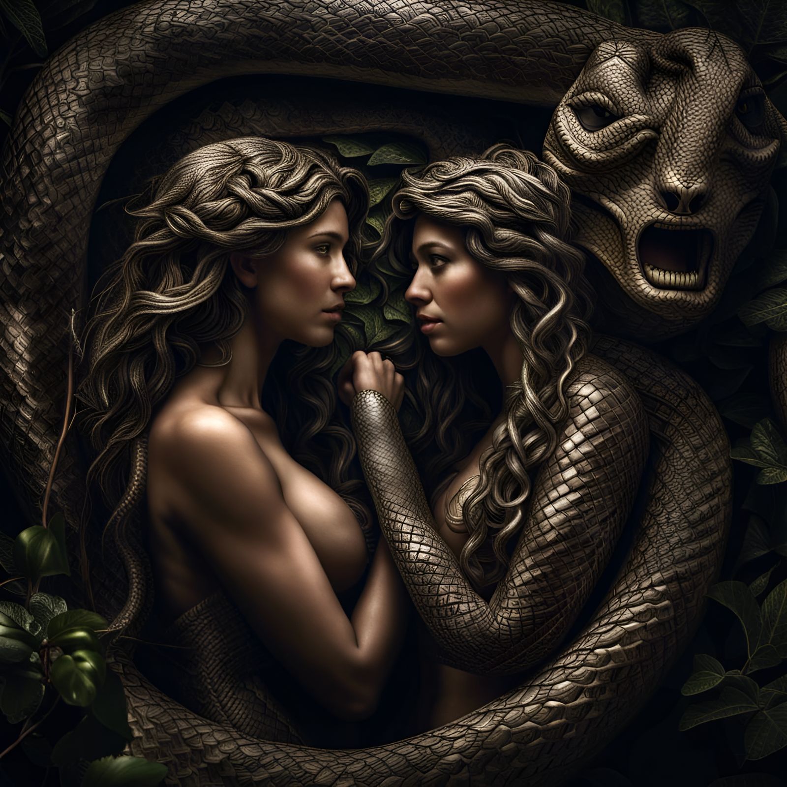 Adam and Eve in Garden of Eden