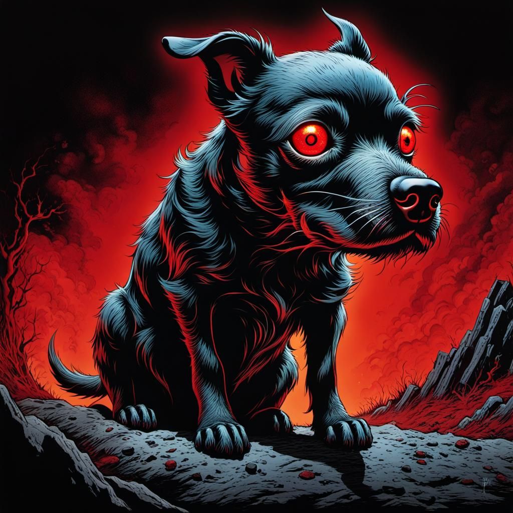 Cursed Dog Graphic Novel Illustration