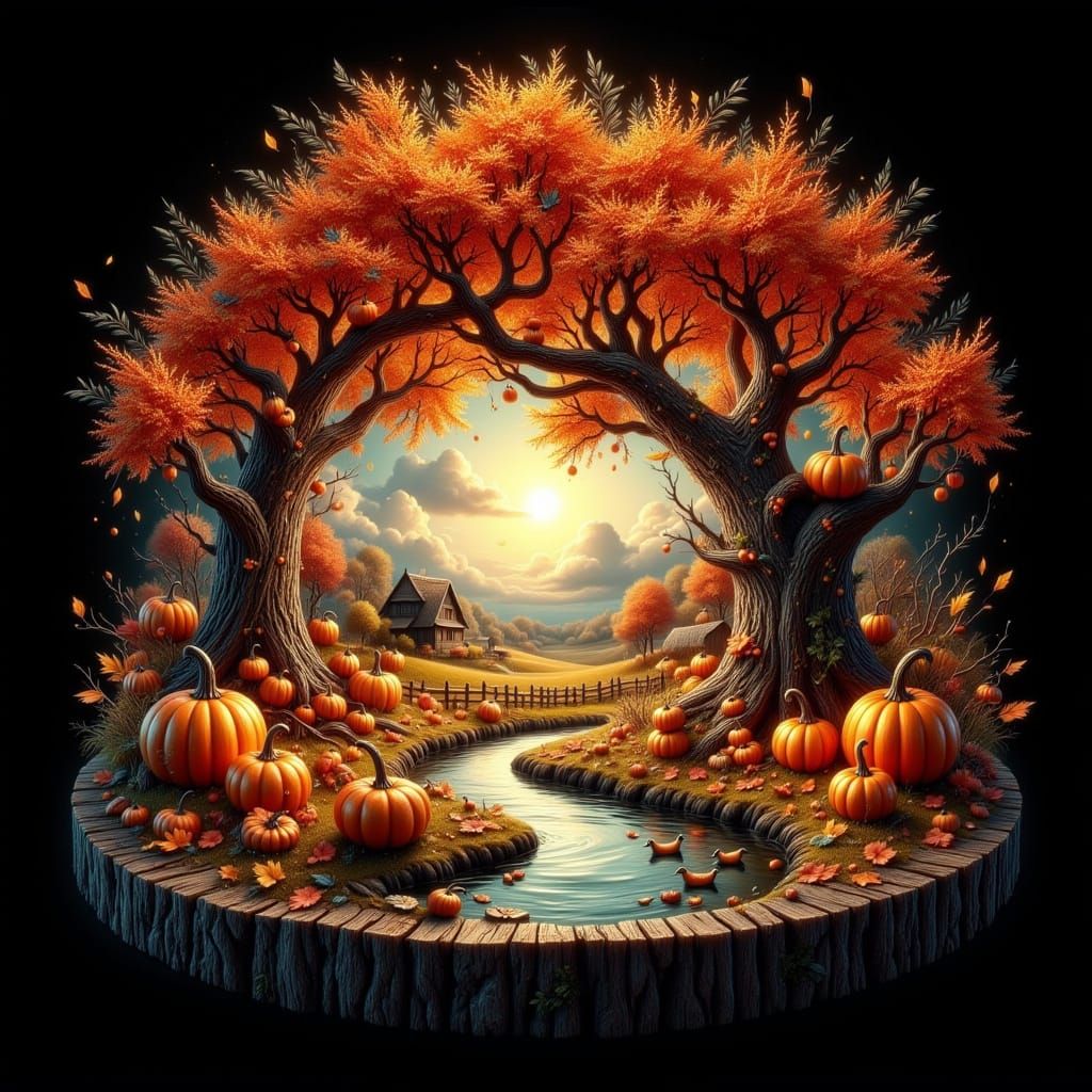 Miniature Autumnal Scenes