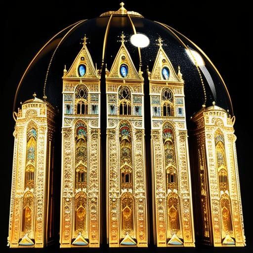 Maximalist 3D Rendering in Klimt Style