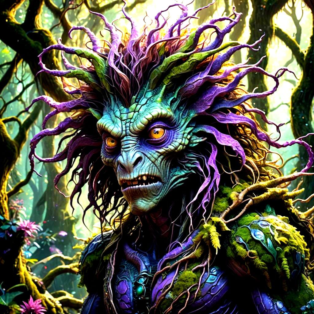 Fantasy Creature with Wild Unkempt Hair
