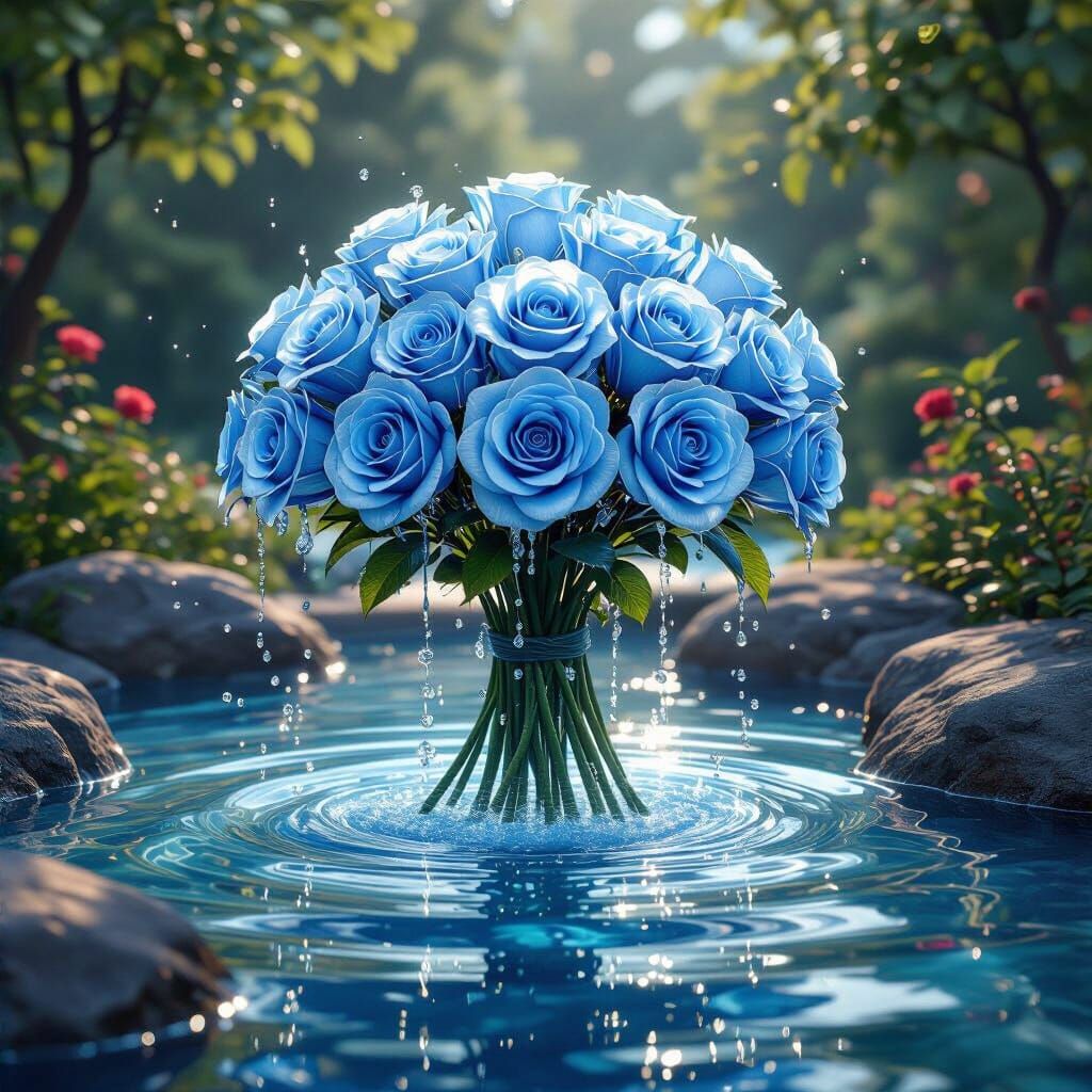 Water Bouquet Blooms in Enchanted Pond