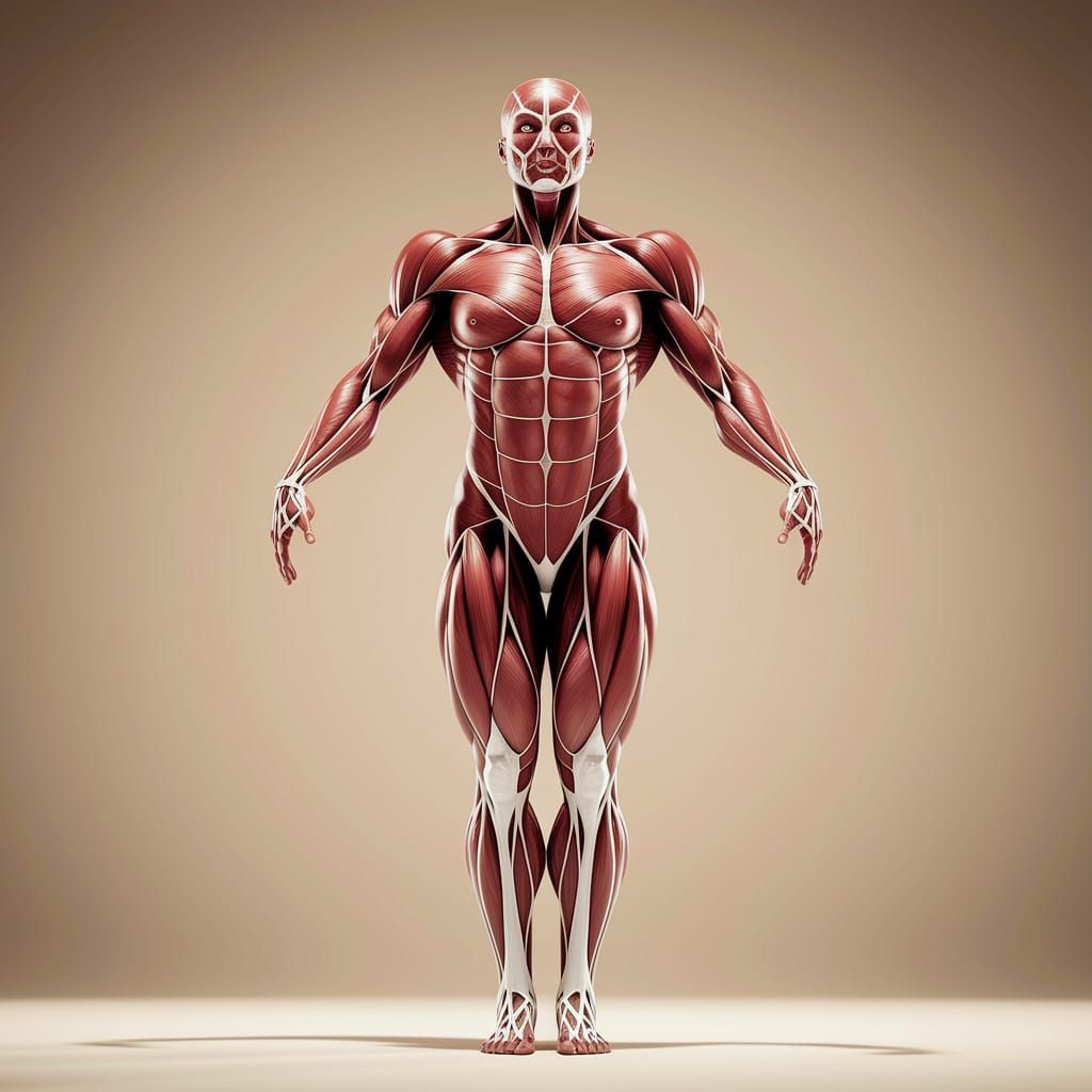 full-body anatomical study of the ultimate peak female human physique