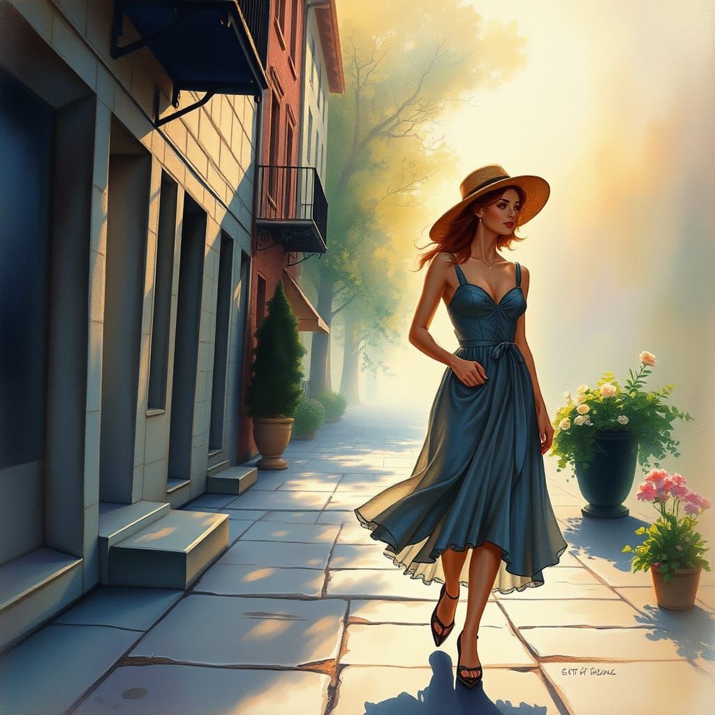 Romantic Realism: Atmospheric Watercolor Painting