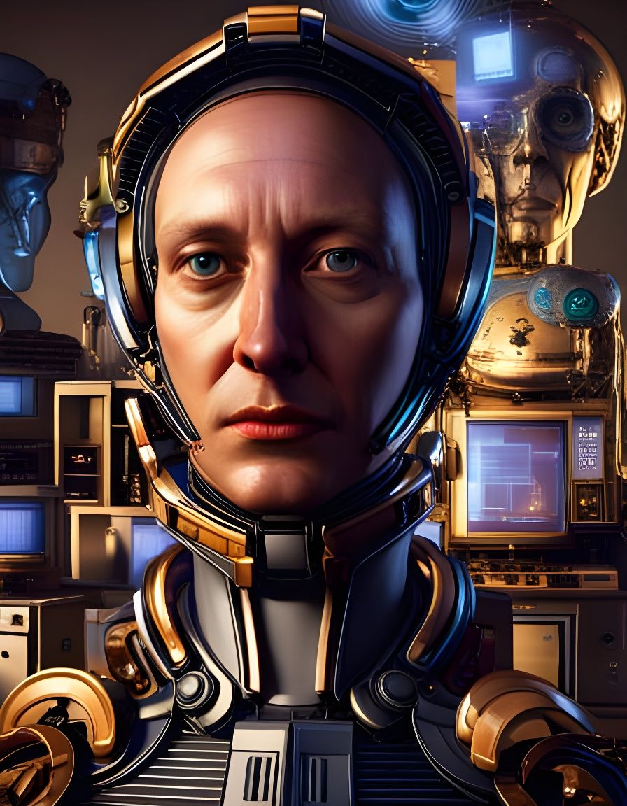 Futuristic Computer Museum: AI Concept Art