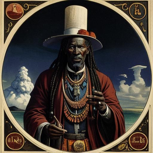 Voodoo Priest Protects Martinique from Mont Pelee, 1902