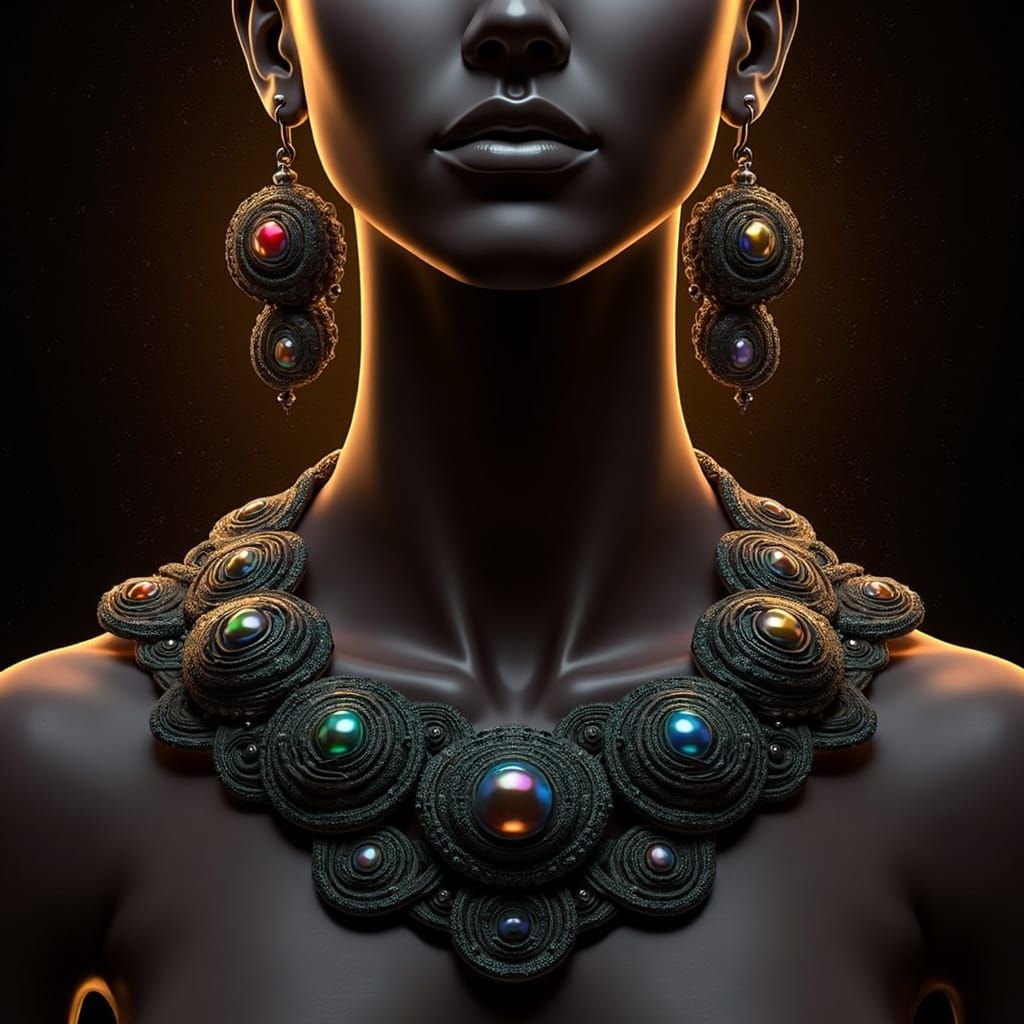 Surreal Jewelry in Glowing Threads and Scrolls, Fantasy Art ...