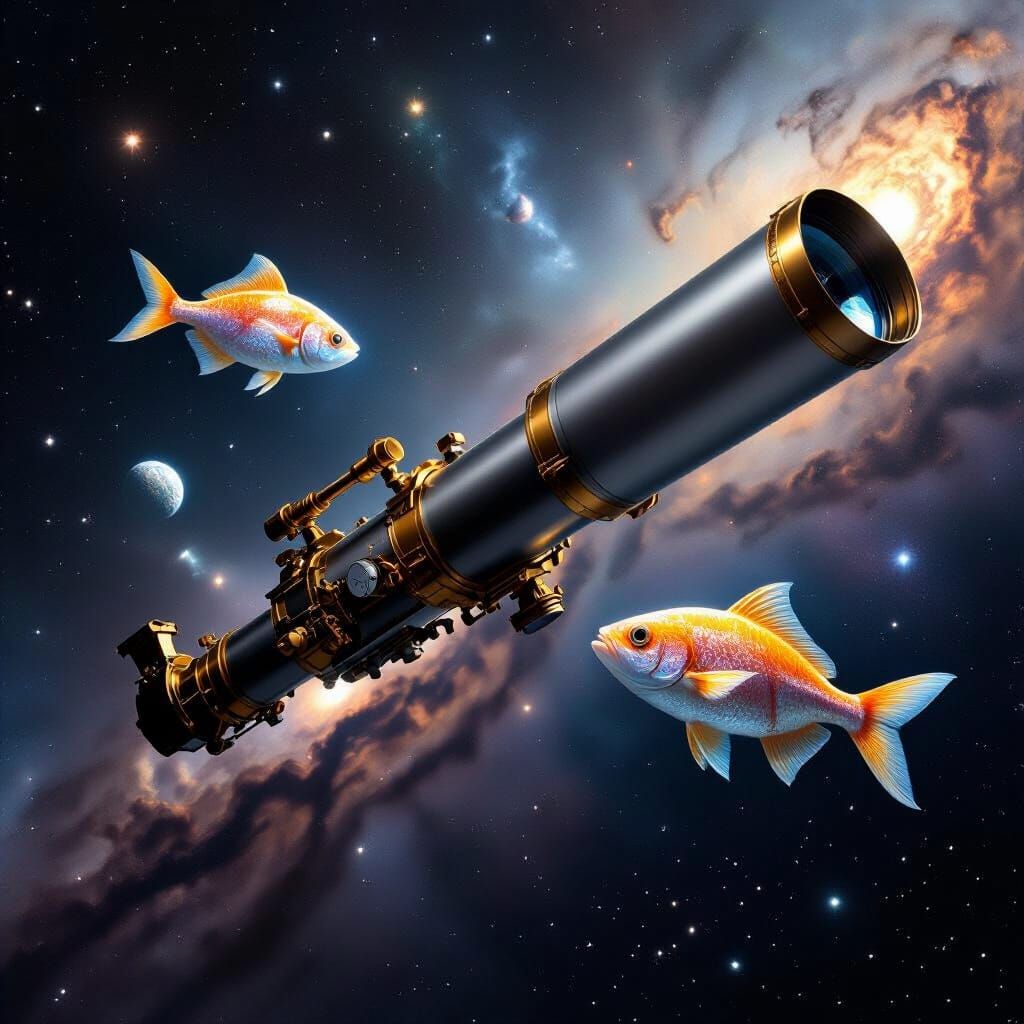 Cosmic Telescope Discovers Metallic Space Fish