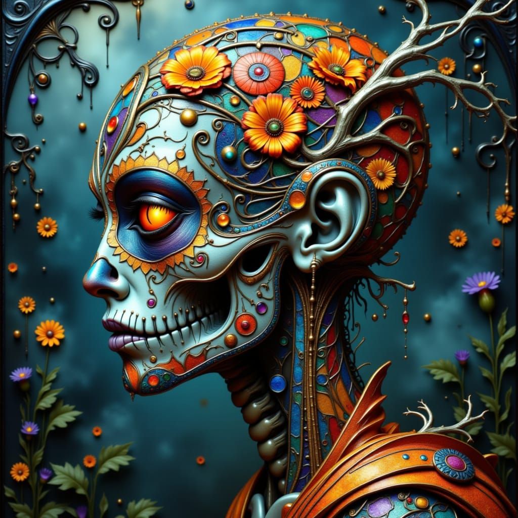 Eerie Hybrid Creature in Surreal Dark Fantasy Style